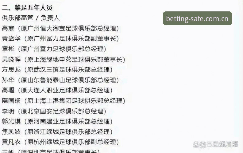 世界杯官方软件下载 5个角度解析足协第三批禁足名单背后的行业乱象——在世界杯买球平台体验这场净化风暴